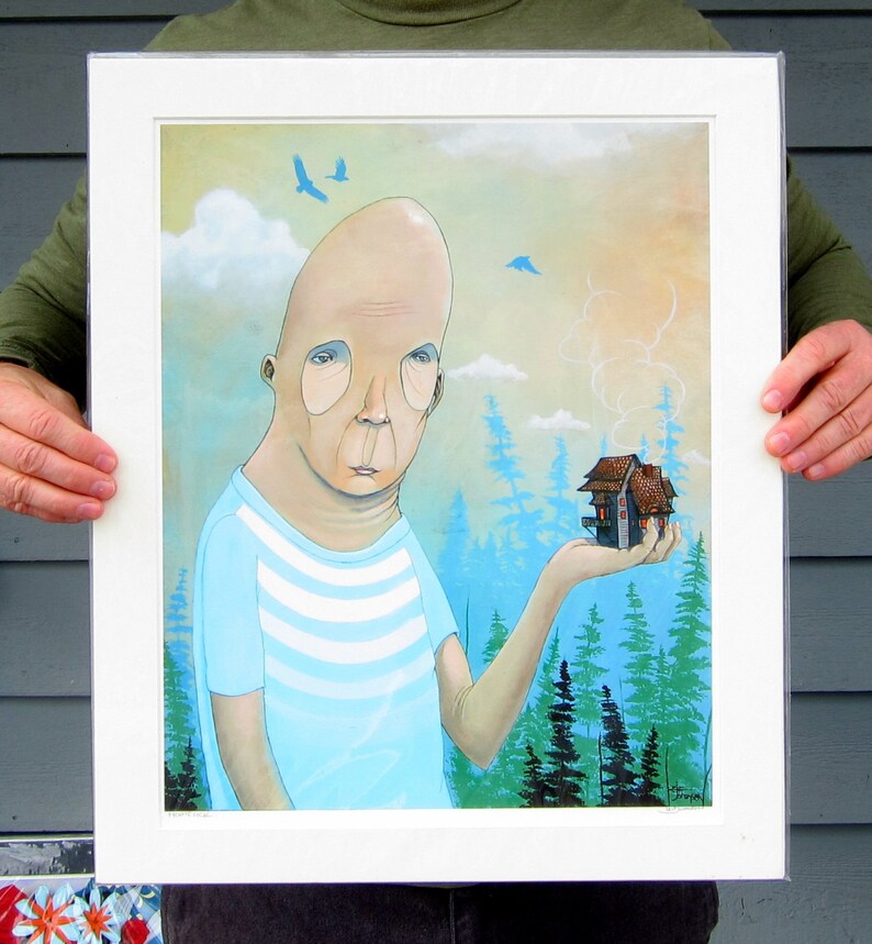 HOMESICK Pop Surrealism Surreal Lowbrow Contemporary Art Etsy