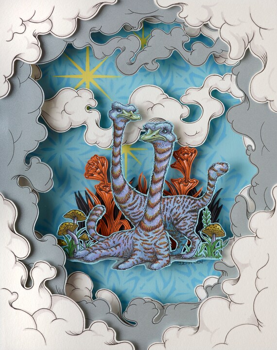 Ostrittens - 11X14" hand signed, high quality card stock pop surrealism print - By Leif Erik Johansen