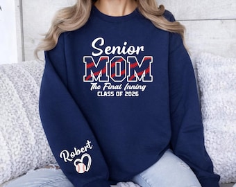 Senior Mom Baseball Sweatshirt, Class of 2026 Shirt, Game Day Family Tee
