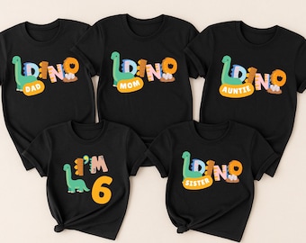 Dinosaur Birthday Shirts – Matching Family Dino Outfit, Personalized Tee