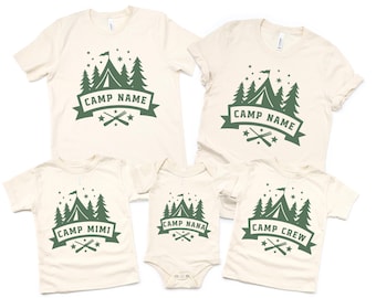 Custom Camp Name Shirt, Camping Crew Tees, Camper Life Tshirt, Matching Family Tshirts