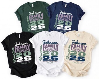 Family Reunion Shirt: Matching Custom Tees - Name, Year, Location