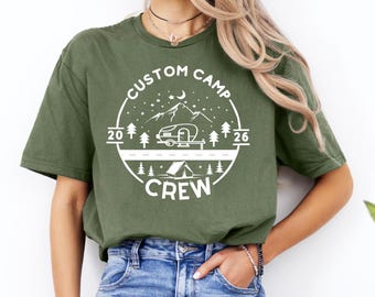 Custom Camp Crew Shirts, Matching Camping Tshirts, Family Trip Tee