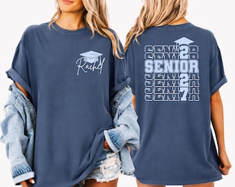 Comfort Colors Custom Senior 2027 Shirt, Personalized Class Of 2027 Tee