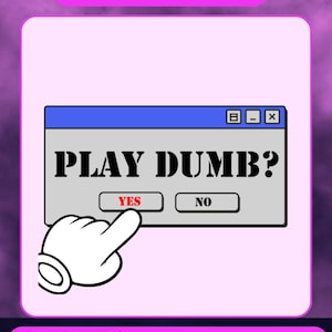 Animated Play Dumb Emote: Error Window Funny Sarcastic Choice Twitch Discord Sassy Emote