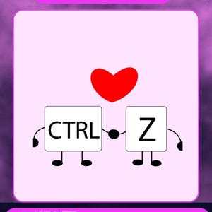 Emote animata CTRL Z a forma di cuore: annulla comando amore Twitch Discord React Emote per la correzione degli errori