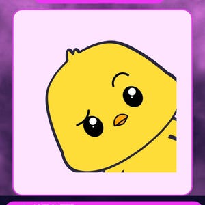 Animated Skeptical Duckling Emote: Funny Sus Eye Roll React for Twitch Discord