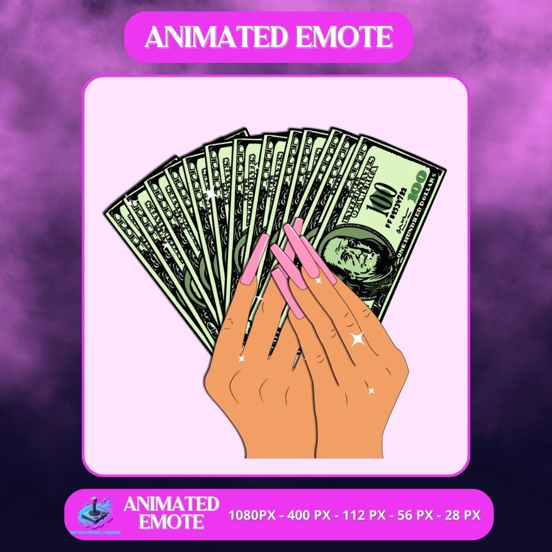 Animated Money Emote: Show Me the Money, Rich Hands Cash Flow for ...