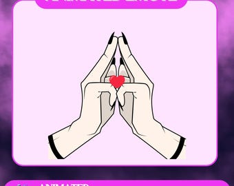 Domain Expansion JJK Inspired Animated Anime Hands Emote: Heart Gesture, Twitch Gamer