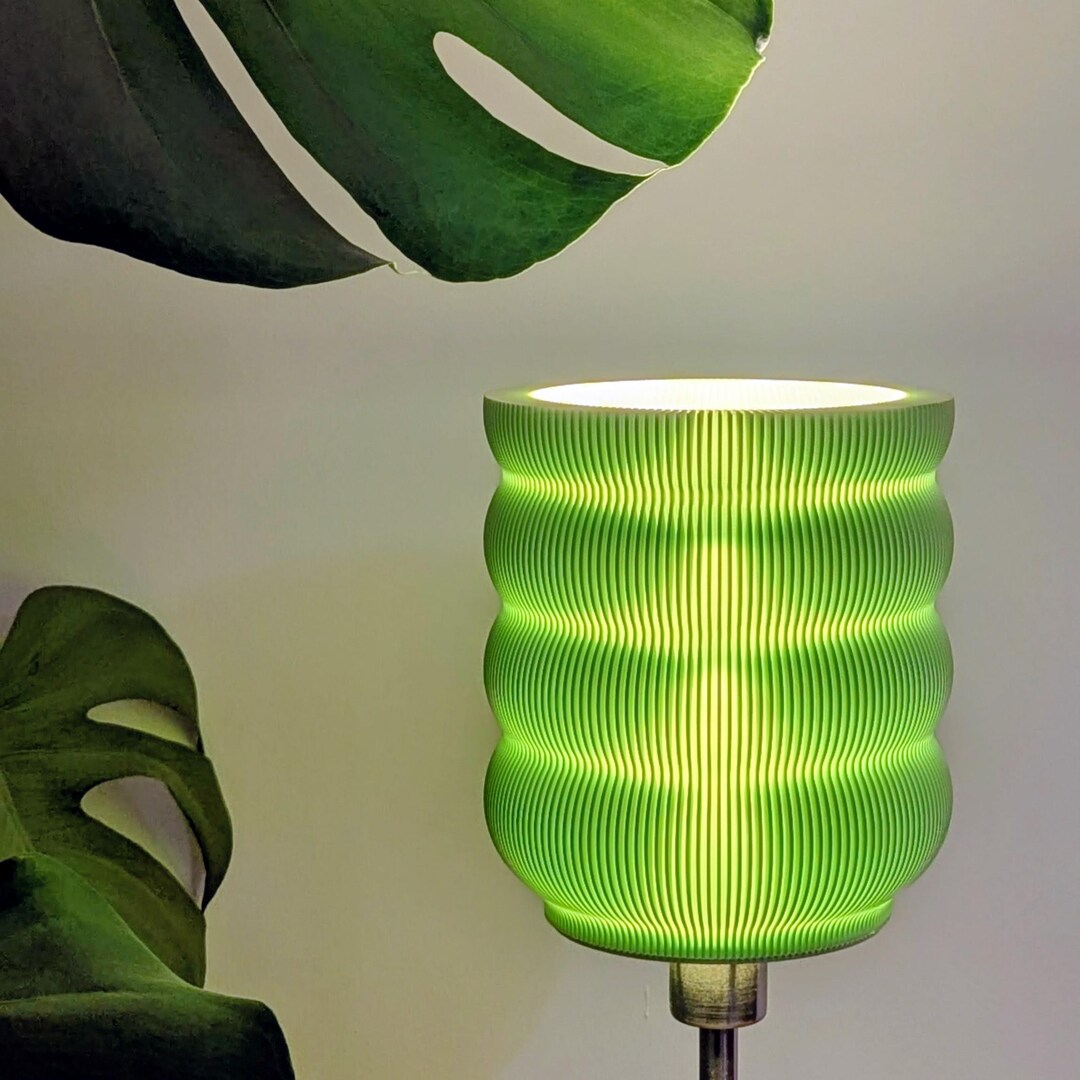 Apple Green Lamp Shade | Stacked Ring Emerald Glow | Modern Funky Style ...