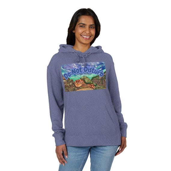 French Terry Hoodie with 'Do Not Disturb' Design, Casual Wear, Gifts for Nature Lovers, Comfortable Lounge Apparel, Hoodie
