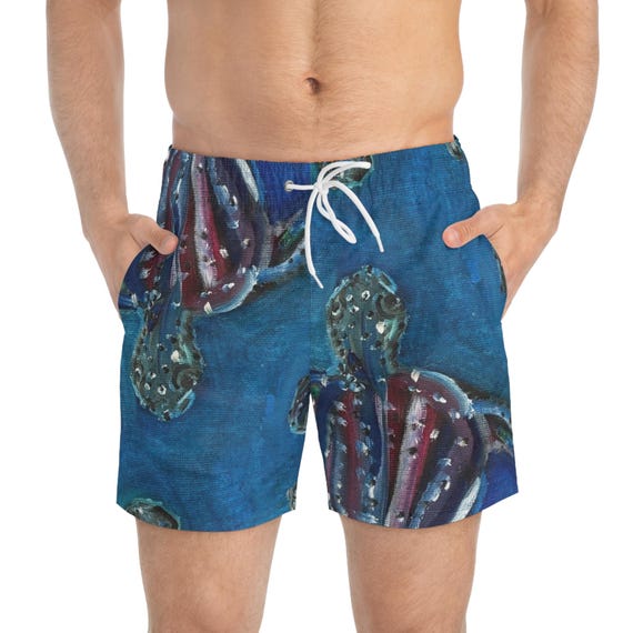 Sea Turtle Swim Trunks: Men's Quick-Dry Beachwear