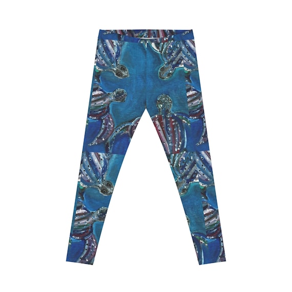Ocean Print Women's Leggings: Yoga, Fitness Activewear