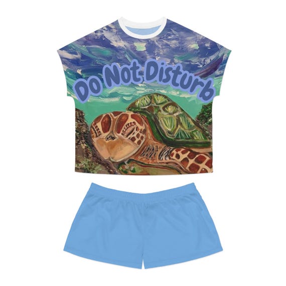 Women's 'Do Not Disturb' Pajama Set: Vibrant Polyester Sleepwear
