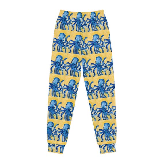Youth Octopus Joggers: Fun, Soft & Lightweight Patterned Animal Print Pants