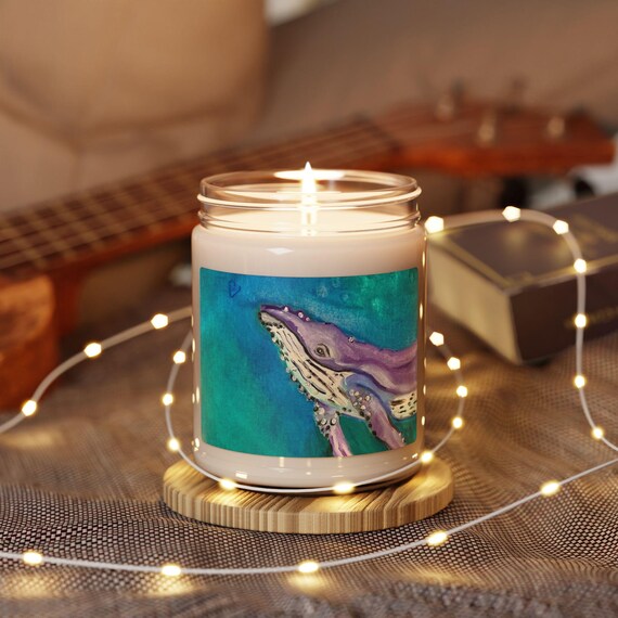 Whale Essence Scented Soy Candle - Ocean Lover Gift, Aromatherapy Candle, Candle, Beach Lover Gift, Whale, Gift for Whale Lover