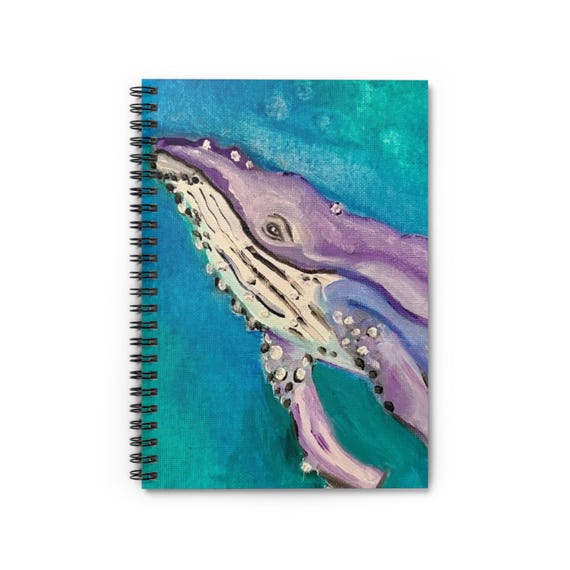 Whale Spirit Notebook - Stationery, Gift for Ocean Lovers, Journal, Spiral Notebook, Notebook, Back to school notebook, Whale