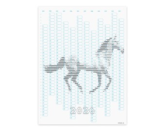 2026 Year of the Horse ASCII AR Calendar Poster [Digital Download]
