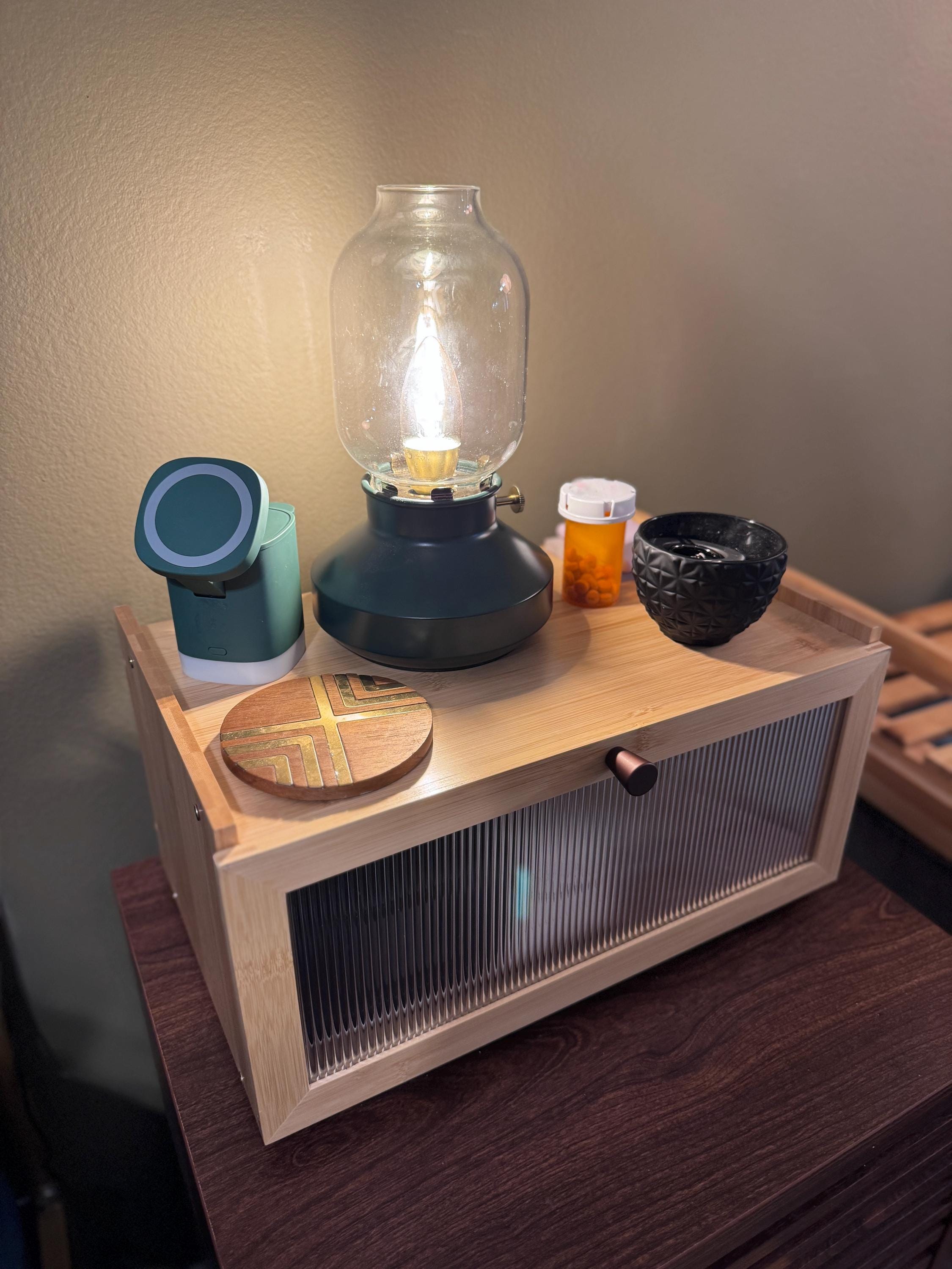 Bamboo CPAP Machine Box – Nightstand Storage, Discreet Design - Etsy