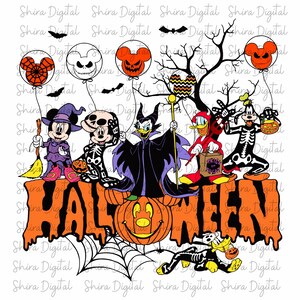 Disney Halloween Png, Mickey Mouse und Freund Halloween Espng, Zeichentrickfigur Halloween, Süßes oder Saures Png, Spooky Vibes Png, Disneyland