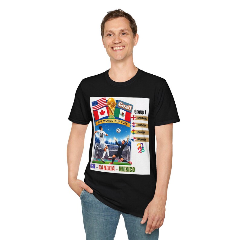 World Cup 2026 T shirt, Soccer FIFA Tee, England, Croatia, Ghana, Panama, Soccer Fans Gifts for Him, Soccer Game Day, Fifa Tees imagem 6