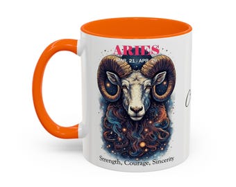 Taza de café del zodiaco Aries, regalo astrológico