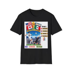 World Cup 2026 T shirt, Soccer FIFA Tee, England, Croatia, Ghana, Panama, Soccer Fans Gifts for Him, Soccer Game Day, Fifa Tees imagem 4