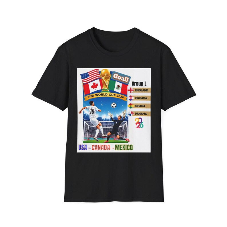 World Cup 2026 T shirt, Soccer FIFA Tee, England, Croatia, Ghana, Panama, Soccer Fans Gifts for Him, Soccer Game Day, Fifa Tees imagem 4