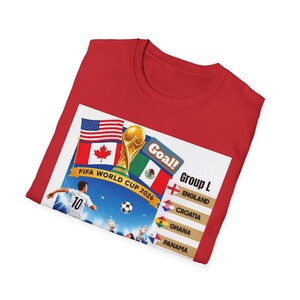 World Cup 2026 T shirt, Soccer FIFA Tee, England, Croatia, Ghana, Panama, Soccer Fans Gifts for Him, Soccer Game Day, Fifa Tees imagem 17