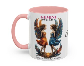 Taza de café del zodiaco Géminis, regalo astrológico