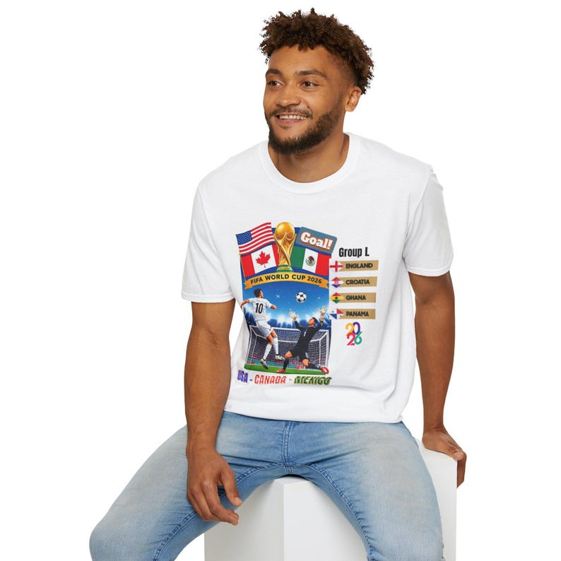 World Cup 2026 T shirt, Soccer FIFA Tee, England, Croatia, Ghana, Panama, Soccer Fans Gifts for Him, Soccer Game Day, Fifa Tees imagem 3