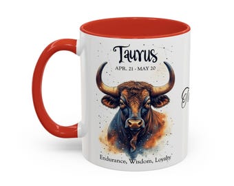 Taza de café del zodiaco Tauro: regalo astrológico para los amantes del té