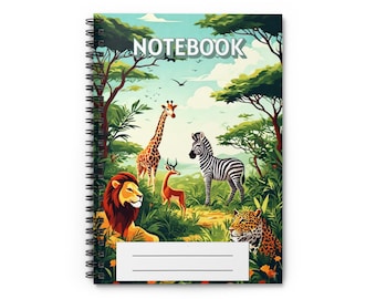 Cuaderno espiral Savannah / Cuaderno para amantes de la naturaleza, material escolar ecológico