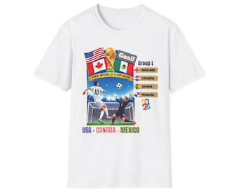 Camiseta del Mundial 2026, Camiseta de Fútbol FIFA, Inglaterra, Croacia, Ghana, Panamá, Regalos para Aficionados al Fútbol para Él, Día de Partido de Fútbol, Camisetas FIFA