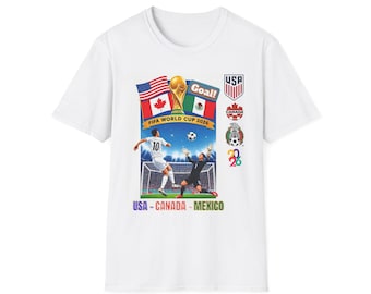 Camiseta del Mundial 2026, Camiseta de Fútbol FIFA, Estados Unidos, Canadá, México, Regalos para Aficionados al Fútbol para Él, Día de Partido de Fútbol, Camiseta FIFA