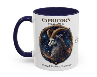 Taza de café del zodiaco Capricornio, regalo para los amantes de la astrología