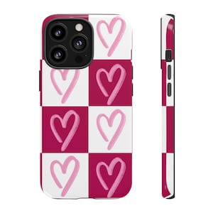Heart Pattern Phone Case | Cute Phone Cover, Valentine&#39;s Gift, Trendy Tech Accessory, Loving Design, Cute Heart Case