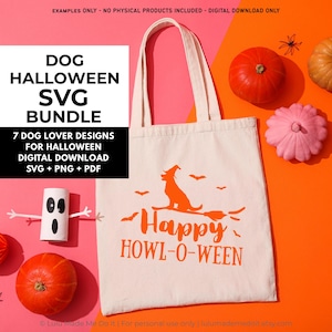 Dog Halloween SVG Bundle | Funny Dog Lover Halloween Quotes | Pet Cricut & Silhouette Cut Files (SVG, PNG, pdf) | Spooky Dog