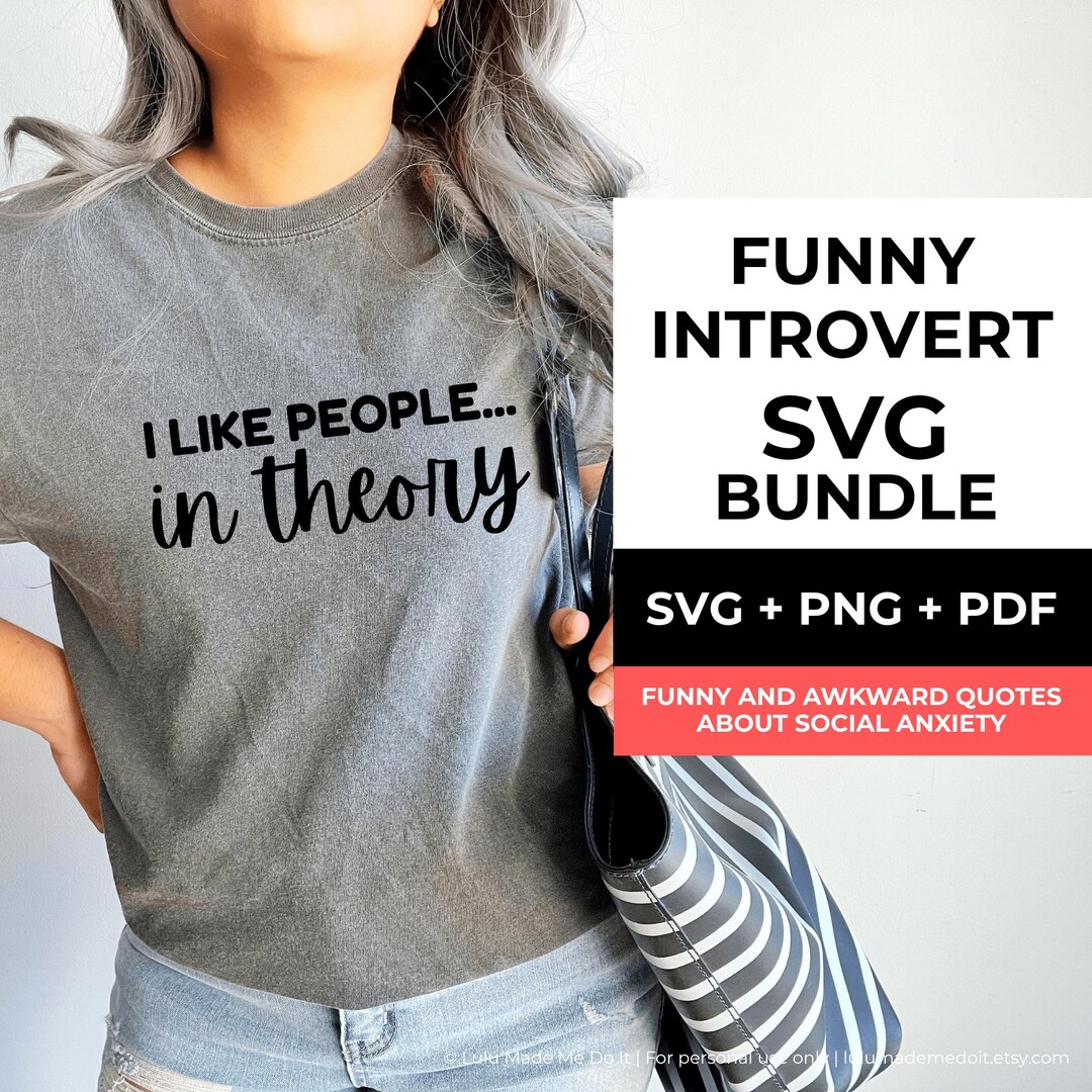 Introvert Humor SVG Bundle: Funny Sarcastic Quotes (digital Download - Etsy