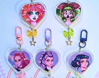 Handmade keychains. 5 singers