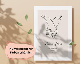 Hochzeitsposter Hochzeitsbild personalisiert Hochzeitsgeschenk Spruch Brautpaar Wandbild Geschenk Hochzeit Brautpaar A4 digital ohne Rahmen