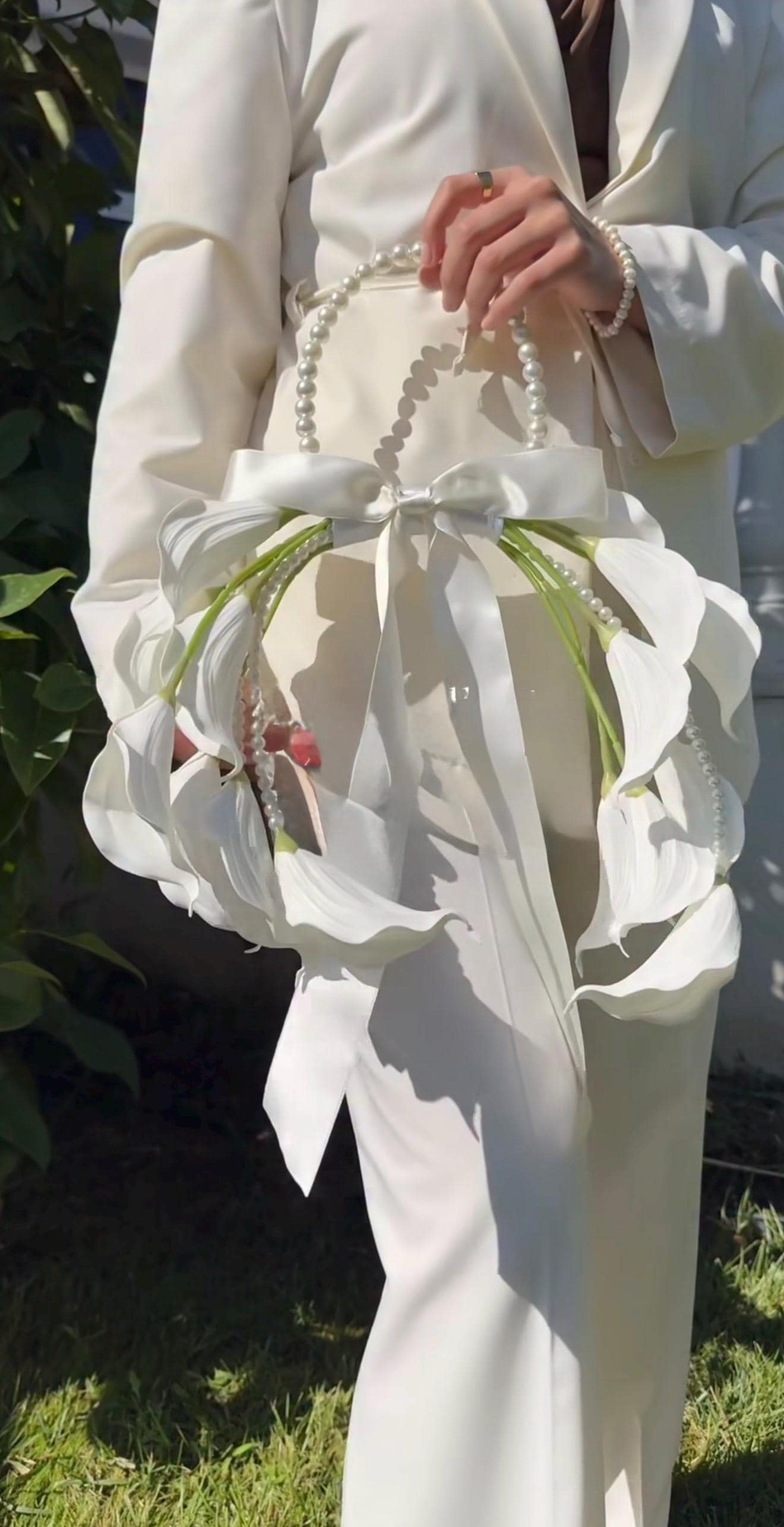White Calla Lily Bridal Bouquet