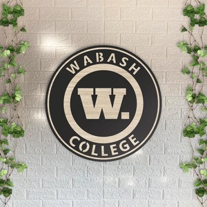 Custom College Team Logo Wooden Wall Decor: Two-Layer Sports Sign