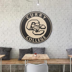 Custom College Team Logo Wooden Wall Decor: Two-Layer Sports Sign