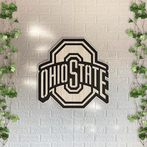 Wooden Sports-Inspired Wall Art | Rustic Team Style Decor | Personalized College-Themed Sign for Man Cave or Game Room
