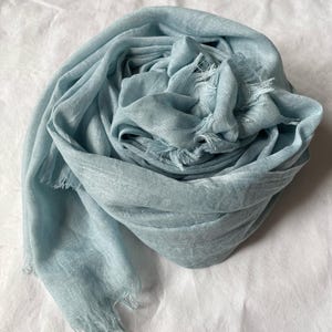 Scarf Blue Scarf Cotton Shawl Summer Wrap Large Scarf  Women&#39;s Accessories