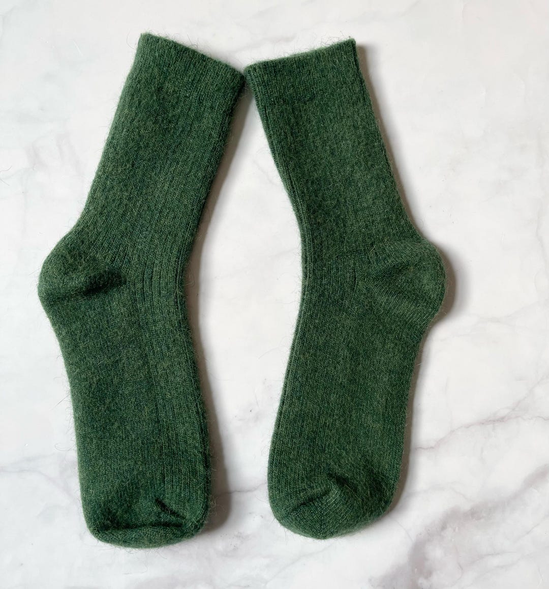 Rabbit , Merino Wool Dark Green Socks, Soft Warm Socks, Accessories - Etsy