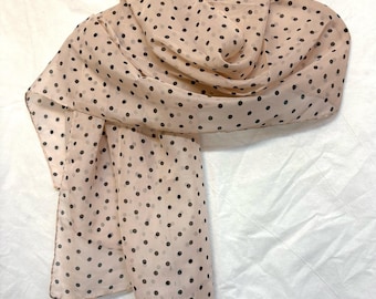 Light Pink Chiffon Neck Scarf, Shawl, Summer Wrap, Accessories