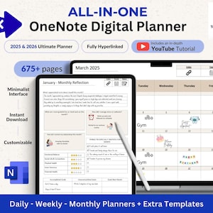 OneNote Planner 2026–2027: Professional Hyperlinked Template for Work & Project Management, Weekly Organization