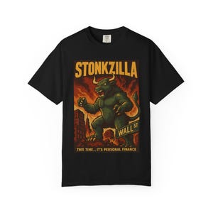 Stonkzilla Tee - Finance Meme T-shirt, Wall Street Tee, Stock Market Shirt, Investment Gift, Trader Apparel